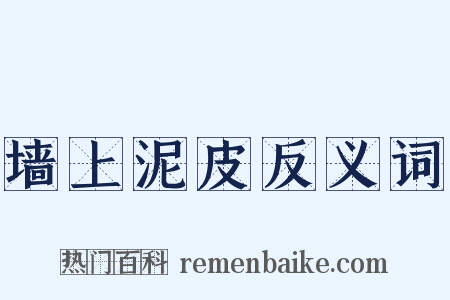 墙上泥皮反义词是什么意思的图片